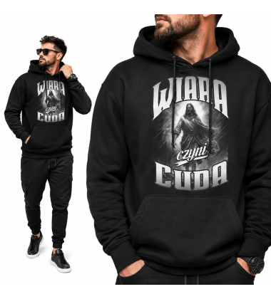 Bluza Chrześcijańska z kapturem WIARA CZYNI CUDA
